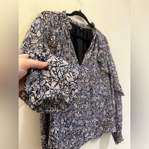 Intermix Revolve Brand Silk Blend Floral Blouse - M - Picture 7 of 13